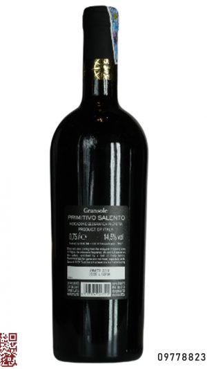 Rượu Vang Gransole Primitivo Salento